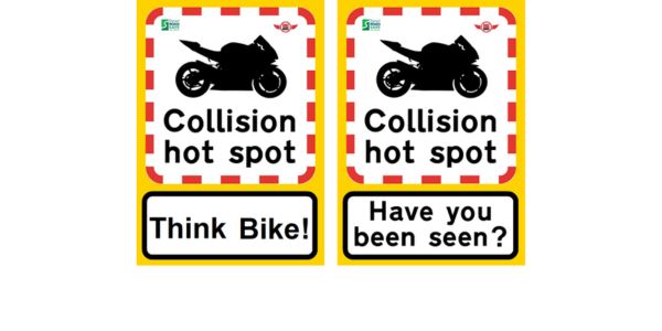 Collision hot spot road signs