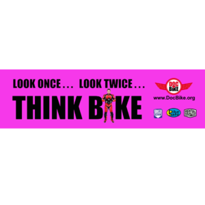 THINKbike Bumper Sticker Large - PINK!