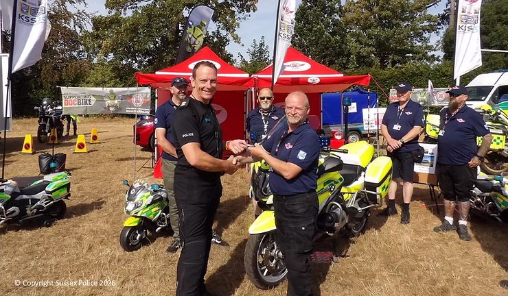 Former Police Motorcycle donated to Docbike Sussex